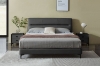 Picture of CUBA Genuine Leather Bed Frame (Dark Grey) - Queen Size