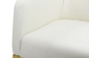 Picture of TRYTON 29" Bar Height Bar Stool with Arms & Golden Finish Base (White) 