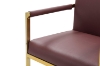Picture of DAKOTA 30" Bar Height Bar Stool with Arms & Golden Finish Base (Wine Red)