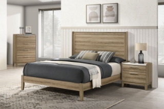Picture of MESSINA  Bedroom Combo Set in Double Size (Light Brown) - 3PC Combo
