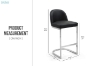 Picture of KALAY 27" Height Bar Stool with Chromed Finish Base (Black)  