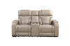 Picture of CALVIA Duo Motor Zero Gravity Adjustable Headrest Reclining Sofa Range with USB Port & LED Lighting + Cup Holders & Reading Lights (Beige)