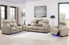 Picture of CALVIA Duo Motor Zero Gravity Adjustable Headrest Reclining Sofa Range (Beige) - Armchair with USB Port & LED Lighting (1R)