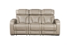 Picture of CALVIA Duo Motor Zero Gravity Adjustable Headrest Reclining Sofa Range (Beige) - Loveseat + Sofa Set