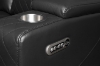 Picture of MONROSE Air Leather Dual Motor Reclining Sofa Range with Bluetooth Speaker + USB Port, Power Socket & Wireless Charging + LED Lighting (Black)