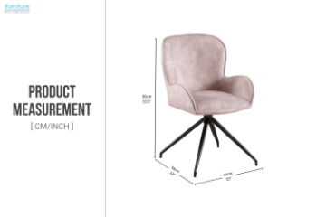 Picture of DUMBO 360° Swivel Dining Chair (Taupe) 