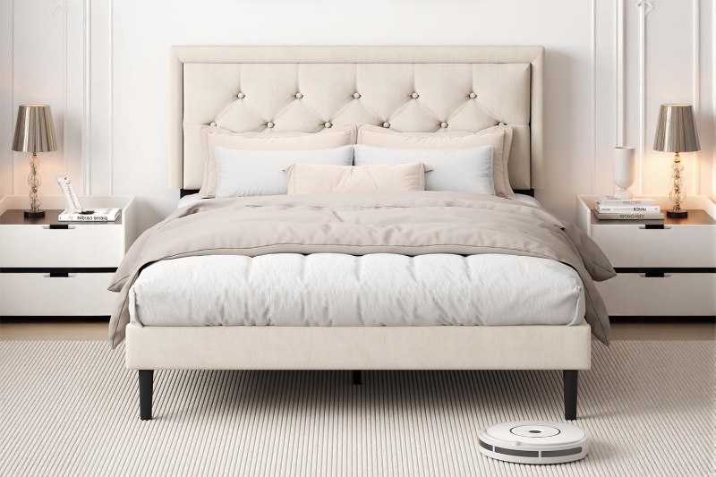 Picture of SHORE Fabric Bed Frame - Double