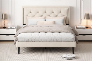 Picture of SHORE Fabric Bed Frame - Queen
