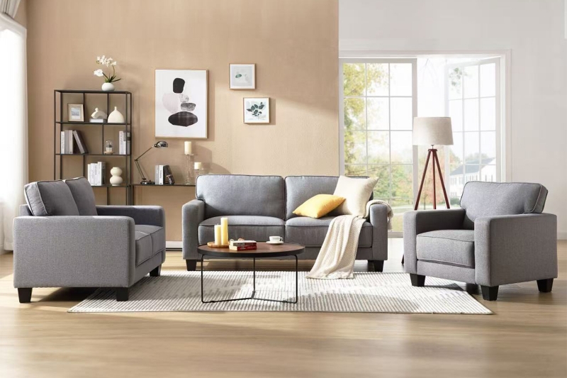 Picture of LANCASTER Fabric Sofa Range - Armchair+Loveseat+Sofa Set	