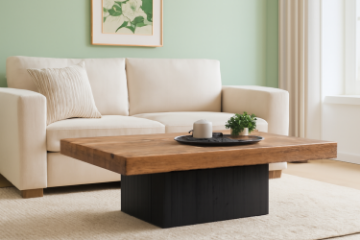 Picture of ALMOND 53" Reclaimed Pine Wood Coffee Table