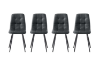 Picture of SAROTO 51" Sintered Stone Top 5PC Dining Set (Gloss White Table + Charcoal Chairs)