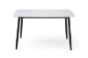 Picture of SAROTO 51" Sintered Stone Top 5PC Dining Set (Gloss White Table + Creamy White Chairs)