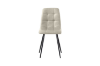 Picture of SAROTO 51" Sintered Stone Top 5PC Dining Set (Gloss White Table + Creamy White Chairs)