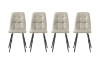 Picture of SAROTO 51" Sintered Stone Top 5PC Dining Set (Matte Grey Table + Creamy White Chairs)