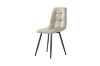 Picture of SAROTO 51" Sintered Stone Top 5PC Dining Set (Matte Grey Table + Creamy White Chairs)