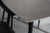Picture of SAROTO 51" Sintered Stone Top 5PC Dining Set (Matte Grey Table + Charcoal Chairs)