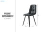 Picture of SAROTO 51" Sintered Stone Top 5PC Dining Set (Matte Grey Table + Charcoal Chairs)