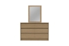 Picture of MOOK 6-Drawer Dresser with Mirror (Light Oak)