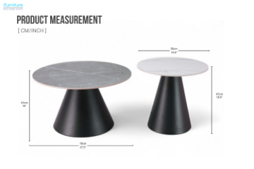 Picture of MAGGIE Sintered Stone Table Top Nesting Coffee Table