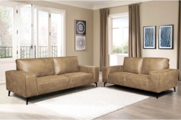 Picture of EASTWOOD Air Leather Sofa Range (Brown) - Armchair+Loveseat+Sofa Set