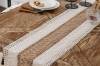 Picture of 376-003 Cotton-Edged Woven Table Runner/Bed Runner with Tassel - 78.5"x12"