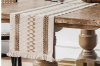 Picture of 376-006 Jute-Striped Woven Table Runner/Bed Runner with Tassel - 94.5"x12"