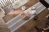 Picture of 376-007 Jacquard Geometric Pattern Table Runner/Bed Runner (Light Brown) - 78.5"x13" 