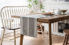 Picture of 376-009 Jacquard Geometric Pattern Table Runner/Bed Runner (Grey) - 78.5"x13"