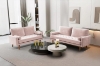 Picture of HAROLD Fabric Sofa Range (Pink) - 2 Seater (Loveseat)