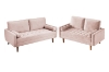 Picture of HAROLD Fabric Sofa Range (Pink) - Loveseat+Sofa Set