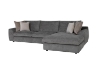 Picture of HAYVA Feather-Filled Fabric Sectional Sofa - Chaise Facing Left
