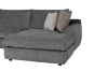 Picture of HAYVA Feather-Filled Fabric Sectional Sofa - Chaise Facing Right