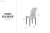 Picture of MIKASA 47" Sintered Stone Top 5PC Dining Set (Grey Table + 4 Light Grey Chairs)