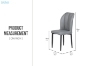 Picture of MIKASA 47" Sintered Stone Top 5PC Dining Set (Crisp-White Table + 4 Dark Grey Chairs)