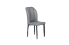 Picture of MIKASA 47" Sintered Stone Top 5PC Dining Set (Crisp-White Table + 4 Dark Grey Chairs)
