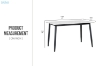 Picture of MIKASA 47" Sintered Stone Top 5PC Dining Set (Crisp-White Table + 4 Dark Grey Chairs)