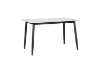 Picture of MIKASA 47" Sintered Stone Top 5PC Dining Set (Crisp-White Table + 4 Dark Grey Chairs)